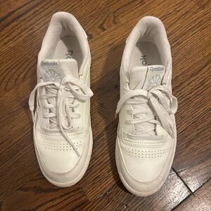 Reebok Off-White Leather Sneakers